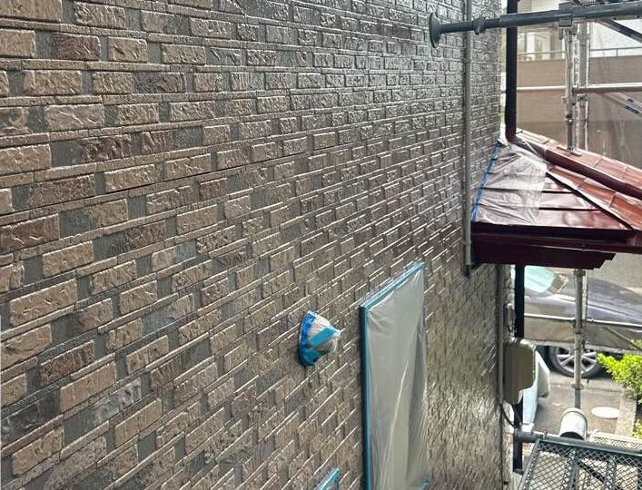 滝沢市　K様邸　屋根外壁塗装工事（外壁クリヤー塗装）