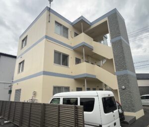 盛岡市　アパート外壁塗装・屋上シート防水工事
