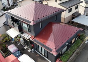 【盛岡市 屋根外壁塗装】N-25×バーガンディでシックな佇まいに|O様邸